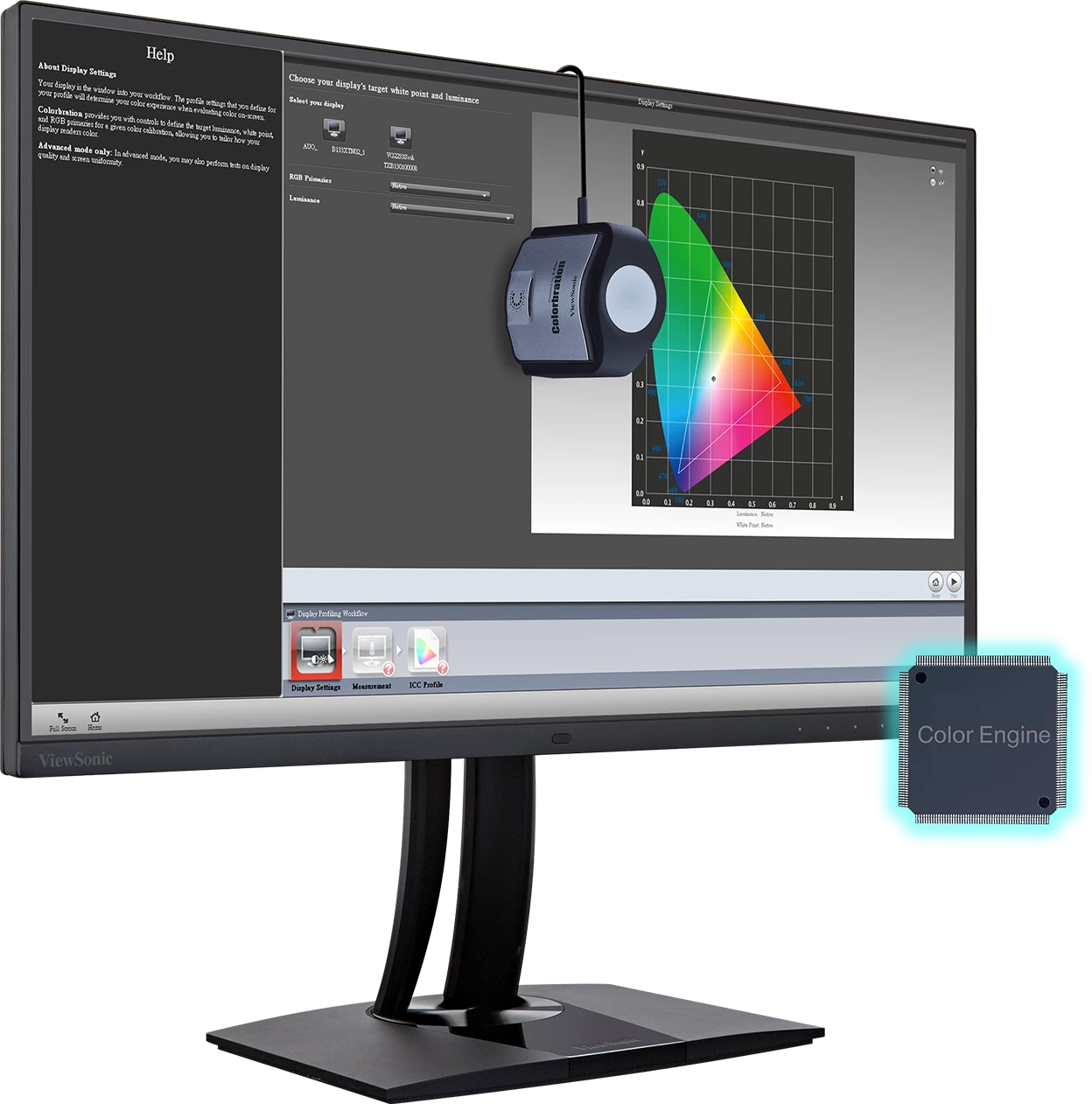 ViewSonic VP2785-2K elgotronモニターアーム付き ディスプレイ・モニター
